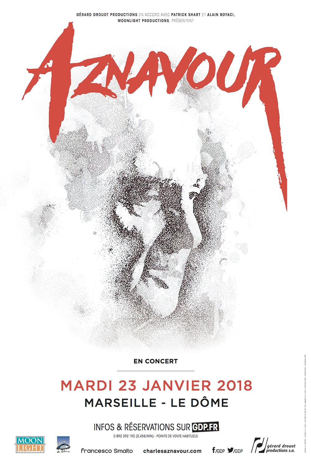 Affiche concert Charles Aznavour